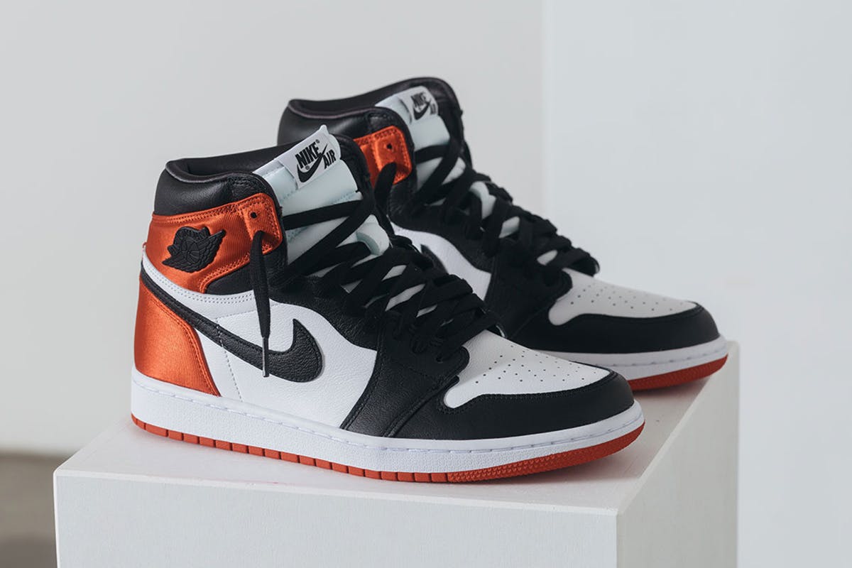 black satin toe air jordan 1